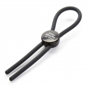 Тёмно-серое эрекционное кольцо с зажимом Again and Again Adjustable Cock Ring - Fifty Shades of Grey - в Калининграде купить с доставкой