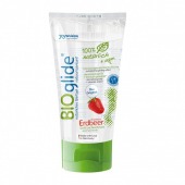 Гель-смазка на водной основе с ароматом клубники BioGlide - 80 мл. - Joy Division - купить с доставкой в Калининграде