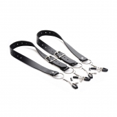 Ремни с зажимами для половых губ Spread Labia Spreader Straps with Clamps - XR Brands - купить с доставкой в Калининграде