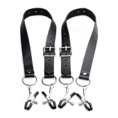 Ремни с зажимами для половых губ Spread Labia Spreader Straps with Clamps - XR Brands - купить с доставкой в Калининграде