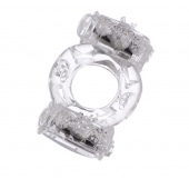 Прозрачное виброкольцо с двумя вибропульками - Toyfa Basic - в Калининграде купить с доставкой