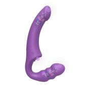 Фиолетовый безремневой страпон Straples Strap-On Dildo - Erokay - купить с доставкой в Калининграде