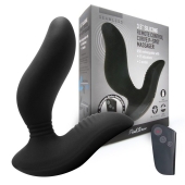 Черный вибромассажер простаты 3,5’’ Remote Control Curve P-spot Massager - 12 см. - Erokay - в Калининграде купить с доставкой