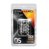 Прозрачная насадка с капельками STAY HARD COCK SLEEVE 05 CLEAR - Blush Novelties - в Калининграде купить с доставкой