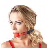 Силиконовый кляп-шар на чёрных ремешках Red Gag silicone - Orion - купить с доставкой в Калининграде