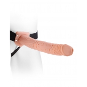 Фаллопротез телесного цвета Hollow Strap-On - 29 см. - Pipedream - купить с доставкой в Калининграде