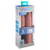 Телесная вибронасадка на член 3  Vibrating Mega X-tension with Remote - 22,9 см. - Pipedream - в Калининграде купить с доставкой