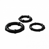 Набор из 3 черных эрекционных колец Babooom Ring Set - Adrien Lastic - в Калининграде купить с доставкой