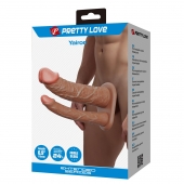 Реалистичная полая насадка на член для двойного проникновения Yairon - 17,5 см. - Baile - купить с доставкой в Калининграде