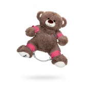 Бондажный набор: бурый мишка с розовыми оковами и наручниками - Pecado - купить с доставкой в Калининграде