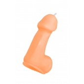 Оранжевая свеча в форме пениса - 47 гр. - Pecado - купить с доставкой в Калининграде