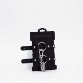 Черно-красные кожаные оковы - Crazy Handmade - купить с доставкой в Калининграде