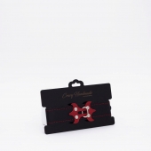 Черный ошейник с красным декором и строчкой - Crazy Handmade - купить с доставкой в Калининграде