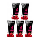 Набор из 5 съедобных лубрикантов JUJU со вкусом малины - JuJu - купить с доставкой в Калининграде