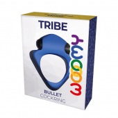 Синее эрекционное кольцо Wooomy Tribeс с вибрацией - Adrien Lastic - в Калининграде купить с доставкой