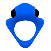 Синее эрекционное кольцо Wooomy Tribeс с вибрацией - Adrien Lastic - в Калининграде купить с доставкой