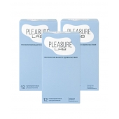 Набор из 3 упаковок ультратонких презервативов Pleasure Lab (по 12 шт.) - Pleasure Lab - купить с доставкой в Калининграде
