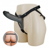 Черный полый мужской страпон London - 16,8 см. - Baile - купить с доставкой в Калининграде