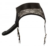 Черный женский страпон Strap-on Set: трусики и насадка - Orion - купить с доставкой в Калининграде