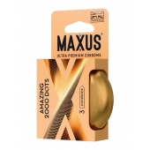 Точечные презервативы MAXUS 2000 Amazing Dots с железным кейсом - 3 шт. - Maxus - купить с доставкой в Калининграде