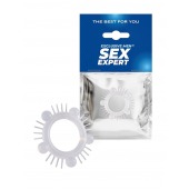 Эластичное эрекционное кольцо с шишечками и шипами - Sex Expert - в Калининграде купить с доставкой