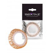 Эрекционное кольцо с бежевыми «ресничками» - Sextaz - в Калининграде купить с доставкой
