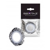 Эластичное эрекционное колечко с черными «ресничками» - Sextaz - в Калининграде купить с доставкой