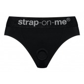 Черные трусики для насадок Heroine Lingerie Harness - size XL - Strap-on-me - купить с доставкой в Калининграде
