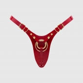 Красный пояс для фиксации насадок Strap-On-Me Leatherette Harness Fabulous - Strap-on-me - купить с доставкой в Калининграде