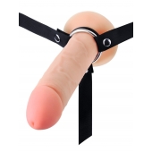 Мужской полый страпон на регулируемых ремешках - 22 см. - Sex Expert - купить с доставкой в Калининграде