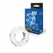 Прозрачное эрекционное кольцо в форме гайки - Sex Expert - в Калининграде купить с доставкой