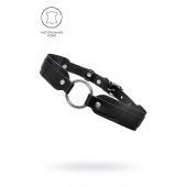 Черный кожаный чокер-ошейник со скруглёнными углами - Pecado - купить с доставкой в Калининграде