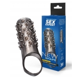 Дымчатая насадка на пенис с выпуклостями - 12 см. - Sex Expert - в Калининграде купить с доставкой