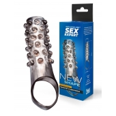 Дымчатая насадка на пенис с выпуклостями - 11 см. - Sex Expert - в Калининграде купить с доставкой