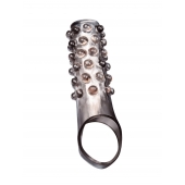 Дымчатая насадка на пенис с выпуклостями - 11 см. - Sex Expert - в Калининграде купить с доставкой