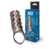 Дымчатая насадка на пенис с шипами и выпуклостями - 12,5 см. - Sex Expert - в Калининграде купить с доставкой