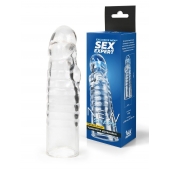 Прозрачная закрытая насадка на член - 15 см. - Sex Expert - в Калининграде купить с доставкой