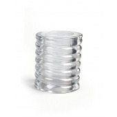 Прозрачная сквозная насадка на пенис с ребрышками - Sex Expert - в Калининграде купить с доставкой