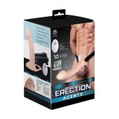 Телесный полый страпон с вибрацией Erection Agents - 24,1 см. - NMC - купить с доставкой в Калининграде