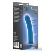 Синяя насадка с гладкой поверхностью Surrender 5.75 Inch Intermediate Pegging Dildo - 14,6 см. - Blush Novelties - купить с доставкой в Калининграде