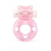 Розовое эрекционное виброкольцо в форме мишки - 1137 - в Калининграде купить с доставкой