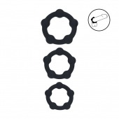 Набор из 3 эрекционных колец Beaded Silicone Cockring Set - Shots Media BV - в Калининграде купить с доставкой