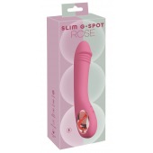 Розовый тонкий вибратор для точки G Slim G-Spot Rose - 21,4 см. - Orion