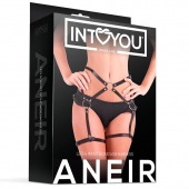 Черные стрепы на бёдра Aneir - Intoyou - купить с доставкой в Калининграде