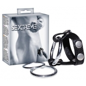 Подхват для мошонки с 3 съемными эрекционными кольцами Leder-Riemen - Orion - в Калининграде купить с доставкой