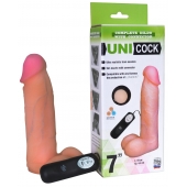 Фаллическая насадка Харнесс UNICOCK 7  с вибрацией - 19 см. - LOVETOY (А-Полимер) - купить с доставкой в Калининграде