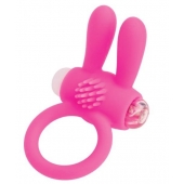 Розовое эрекционное виброкольцо A-toys с ушками - A-toys - в Калининграде купить с доставкой