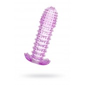 Гелевая фиолетовая насадка с шипами - 12 см. - Toyfa Basic - в Калининграде купить с доставкой