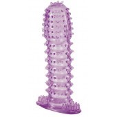 Гелевая фиолетовая насадка с шипами - 12 см. - Toyfa Basic - в Калининграде купить с доставкой