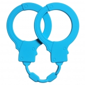 Голубые силиконовые наручники Stretchy Cuffs Turquoise - Lola Games - купить с доставкой в Калининграде